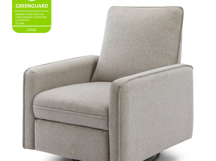 M19387PGEW,DaVinci,Penny Swivel Recliner in Performance Grey Eco-Weave