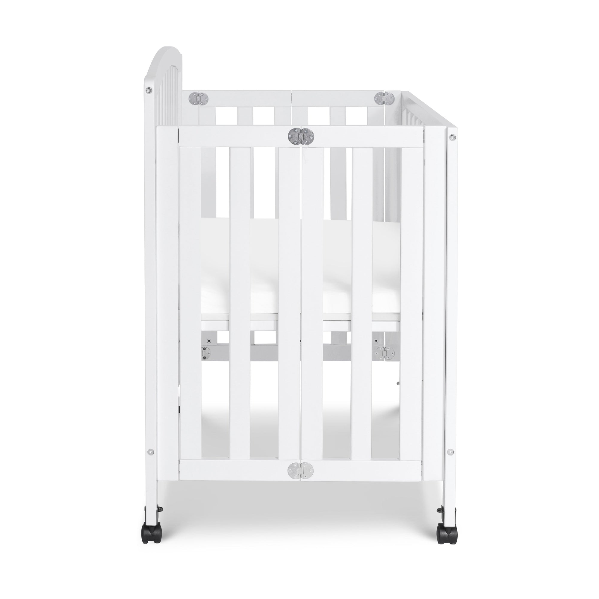M18198W,DaVinci,Dylan Folding Portable 3-in-1 MiniCrib and TwinBed in White