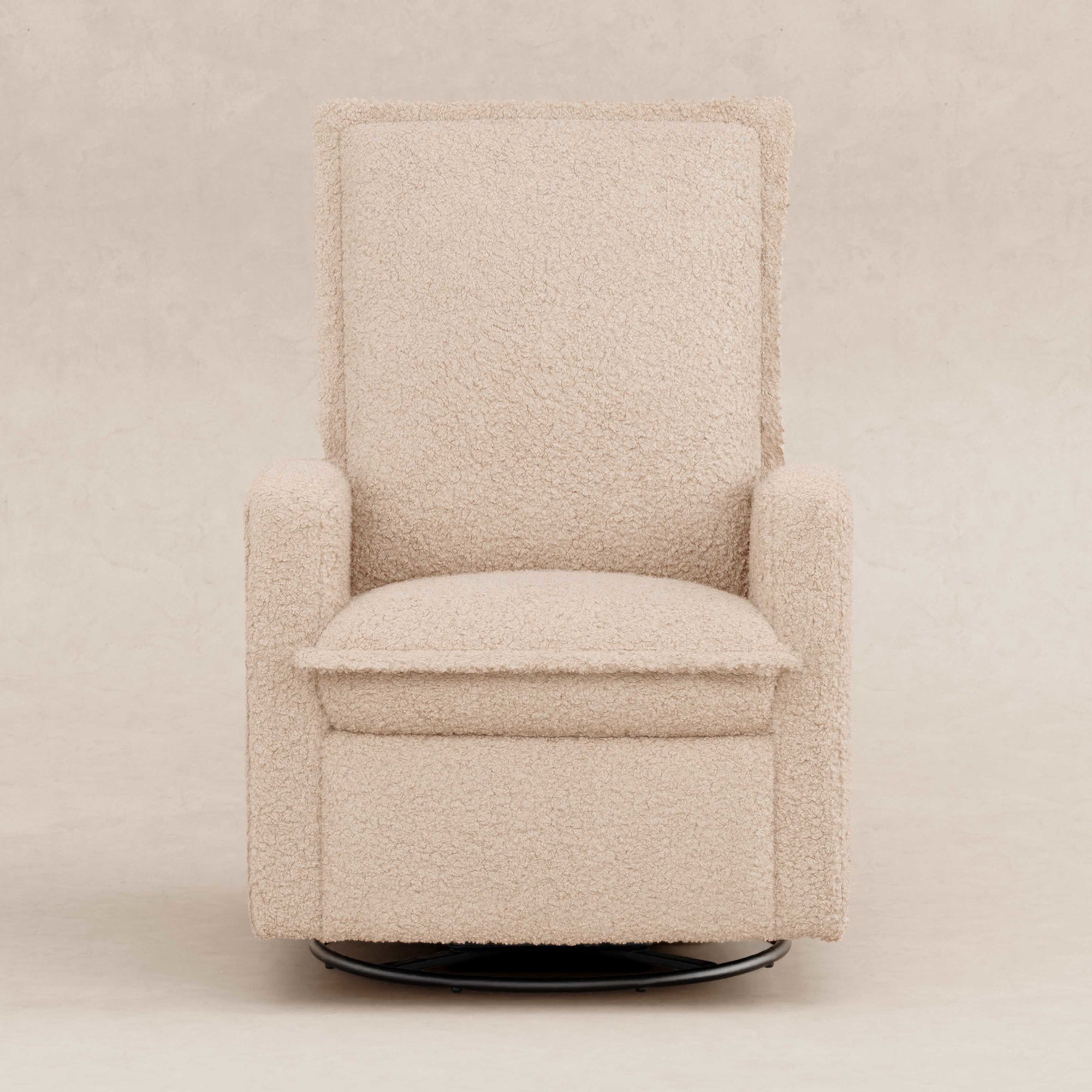 M20977CSG,Babyletto,Cali Flange Gliding Swivel Recliner in Chai Shearling