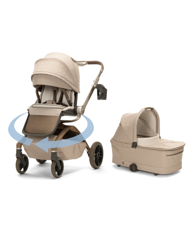Tana 360° Rotating Modular Stroller with Carriage Accessory in Natural Heritage