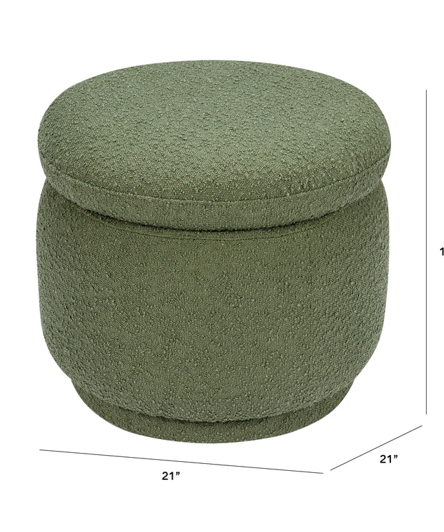 M22985OB,Babyletto,Enoki Storage Ottoman in Olive Boucle