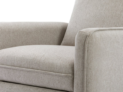 M19387PGEW,DaVinci,Penny Swivel Recliner in Performance Grey Eco-Weave