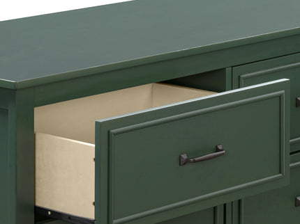 M12826FRGR,DaVinci,Charlie 6-Drawer Double Dresser in Forest Green