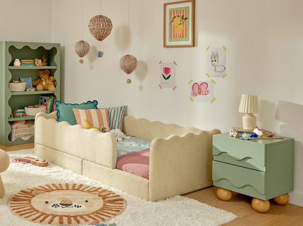 M31160LSHY,Babyletto Kids,Lido Wave Nightstand in Light Sage and Honey