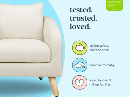 M30703VNLF,DaVinci,Nina Kids Chair in Vanilla with Light Wood Feet