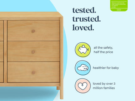 M25126HY,DaVinci,Birdie 6-Drawer Dresser in Honey