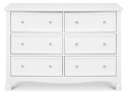 M5529W,DaVinci,Kalani 6-Drawer Double Wide Dresser in White Finish