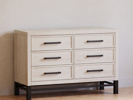 B25816WDF,Monogram by Namesake,Newbern 6-Drawer Assembled Dresser in White Driftwood
