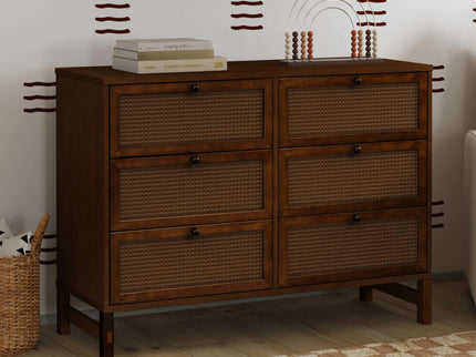 M24926L,DaVinci,Margot 6-Drawer Dresser in Walnut