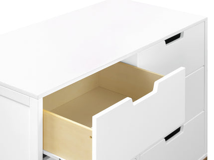 W4926WL,DaVinci,Marley 6-Drawer Double Dresser in White/Walnut