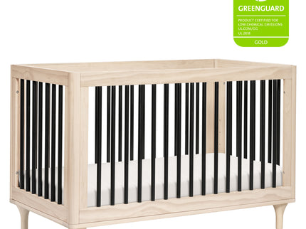 M9001NXB,Babyletto,Lolly 3-in-1 Convertible Crib w/Toddler Bed Conversion in WashedNatural/Black