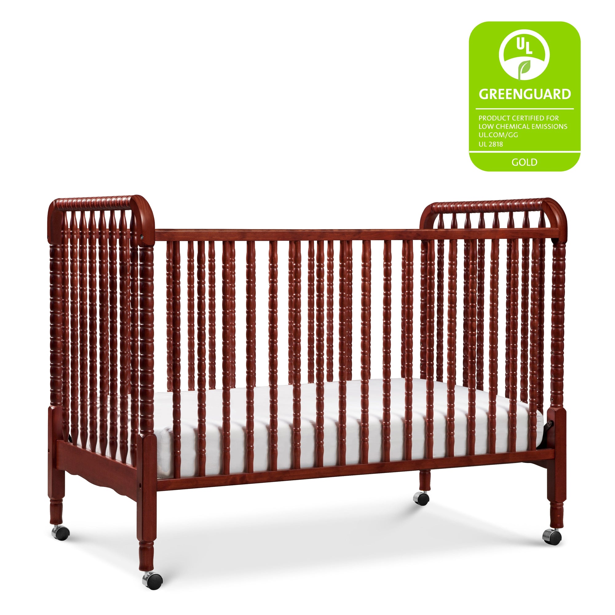M7391C,DaVinci,Jenny Lind Stationary Crib In Rich Cherry Finish