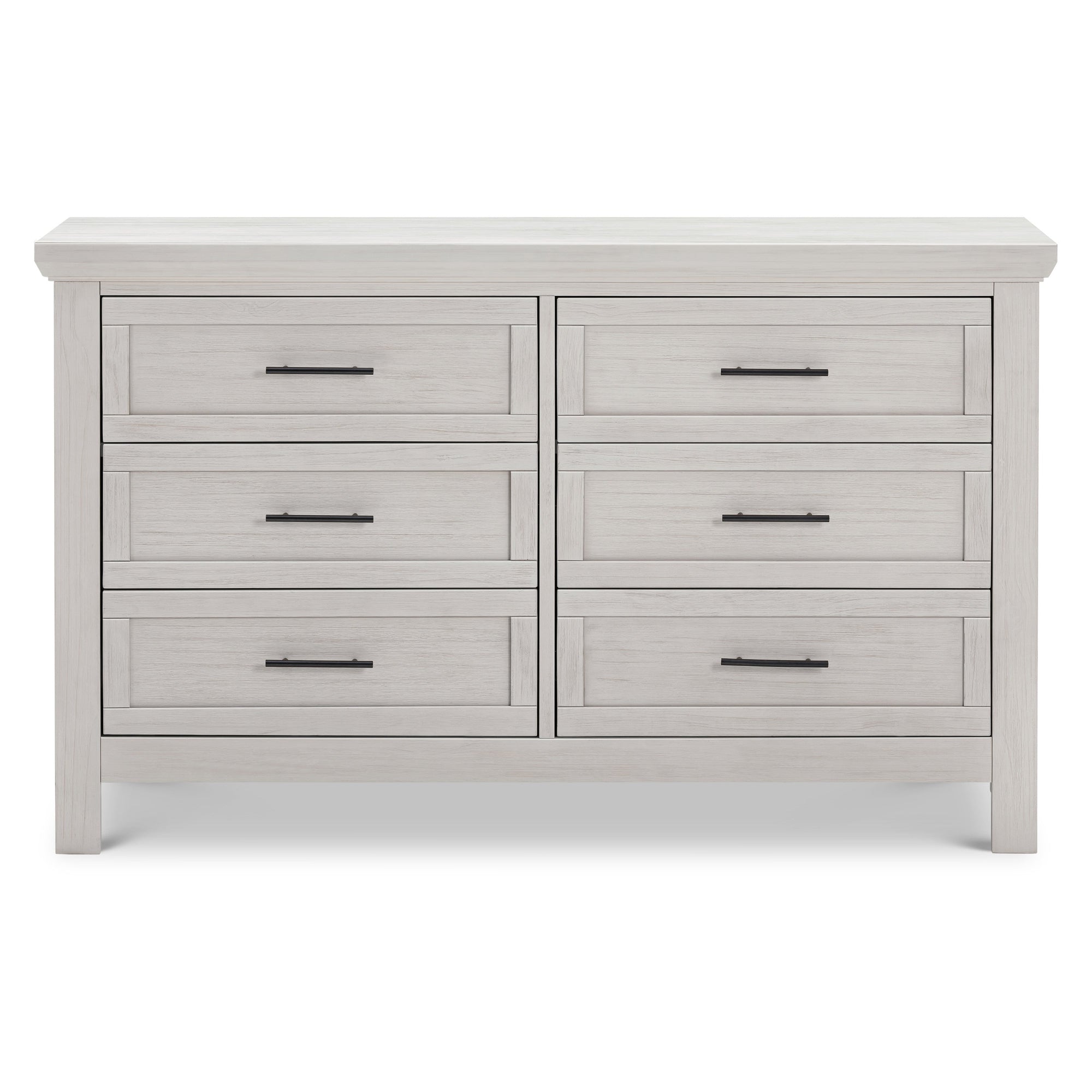 B14516WDF,Monogram by Namesake,Emory Farmhouse 6-Drawer Dresser in White Driftwood