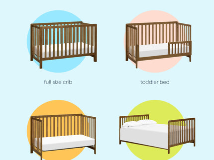 F11901L,Carter's,Colby 4-in-1 Low-profile Convertible Crib in Walnut