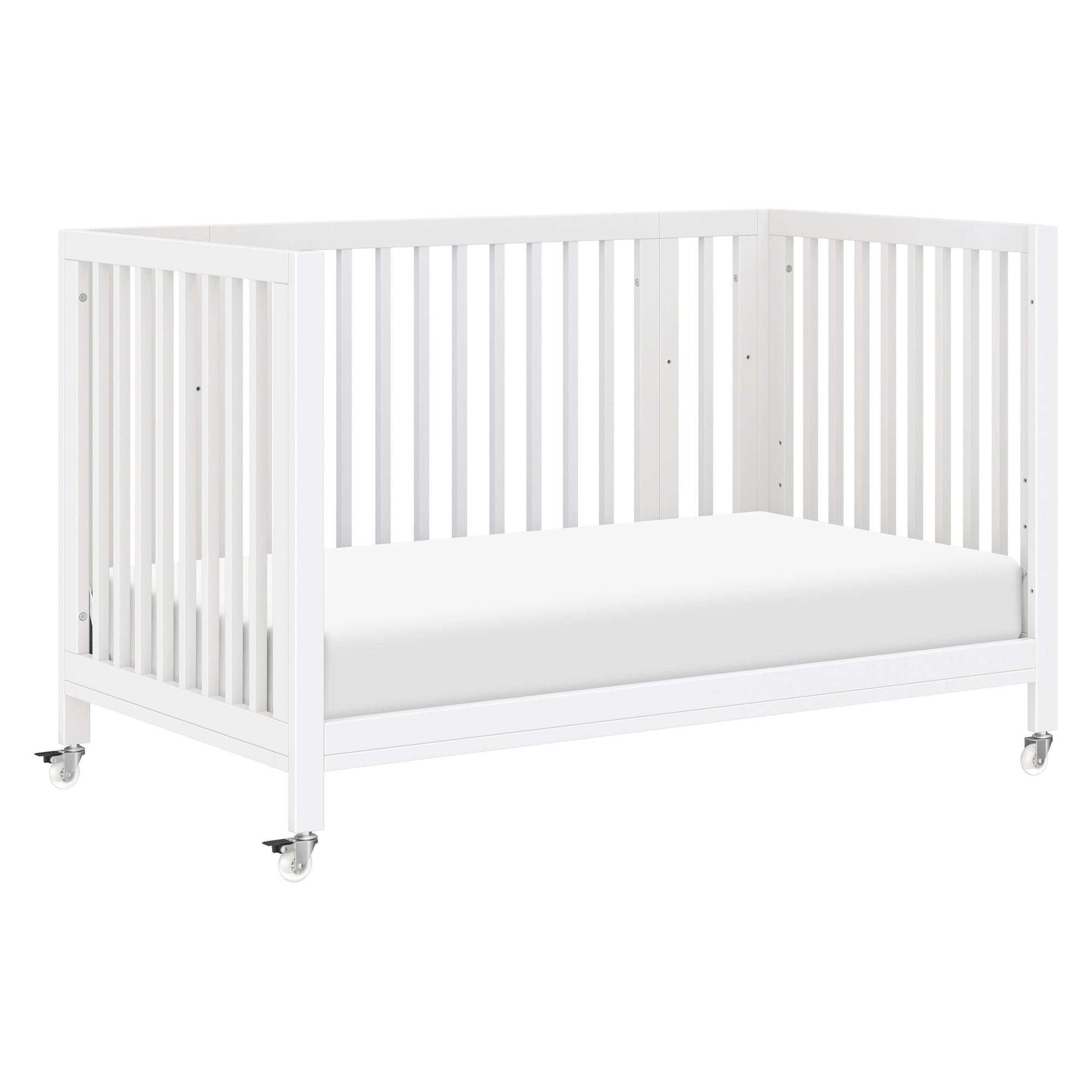 M30880W,Babyletto,Rolli 9-in-1 Convertible All-Stages« Crib w/ Bassinet & Toddler Bed Kits in White