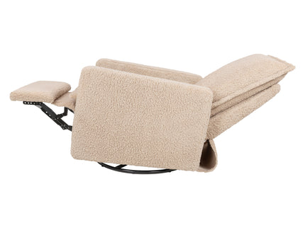 M20977CSG,Babyletto,Cali Flange Gliding Swivel Recliner in Chai Shearling