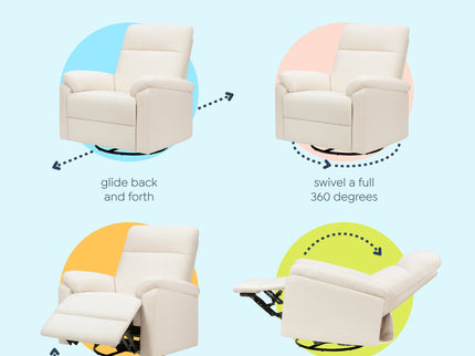 M24387CCB,DaVinci,Suzy Swivel Recliner in Cozy Cream Boucle