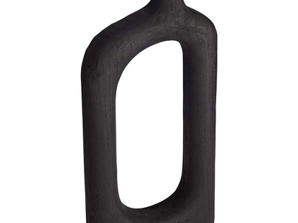 Dahlia Studios Amaranth 15 3/4" High Black Wood Modern Decorative Vase