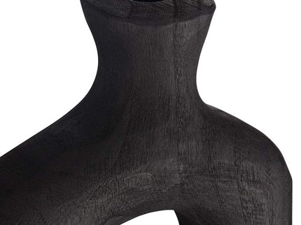 Dahlia Studios Amaranth 15 3/4" High Black Wood Modern Decorative Vase