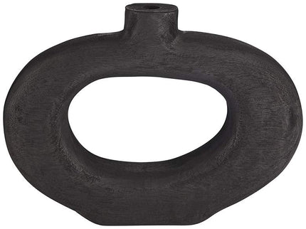 Dahlia Studios Amaranth Black Wood 2-Piece Decorative Vase Set