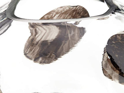 Dahlia Studios Beatrice 10 1/4" Wide Brown Transparent Glass Vase