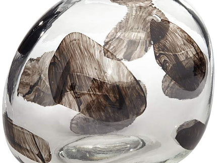 Dahlia Studios Beatrice 10 1/4" Wide Brown Transparent Glass Vase