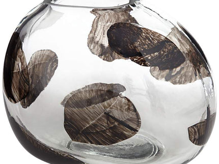 Dahlia Studios Beatrice 10 1/4" Wide Brown Transparent Glass Vase