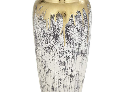 Dahlia Studios Blythe Matte Gold and Gray 3-Piece Decorative Vase Set