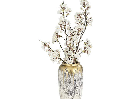 Dahlia Studios Blythe Matte Gold and Gray 3-Piece Decorative Vase Set