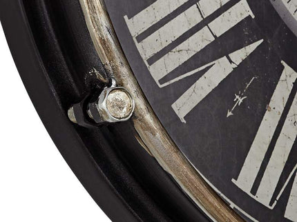 Dahlia Studios Carson 21 1/4" High Glossy Black Round Metal Wall Clock