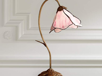 Dale Tiffany 19" High Pink Rose Petal Downbridge Accent Lamp