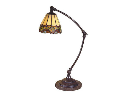Dale Tiffany 22" Adjustable Tiffany-Style Glass Downbridge Desk Lamp