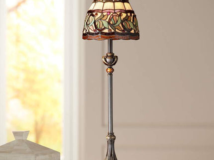 Dale Tiffany Aldridge 30" High Mission Art Glass Buffet Table Lamp