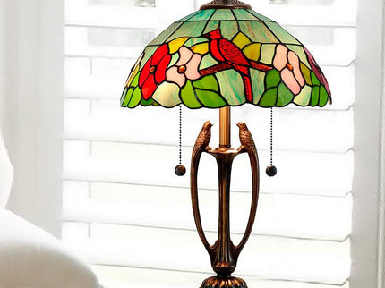 Dale Tiffany Benezia Birds Antique Bronze Table Lamp