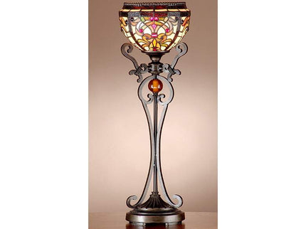 Dale Tiffany Boheme 28" Tiffany-Style Art Glass Table Lamp Torchiere