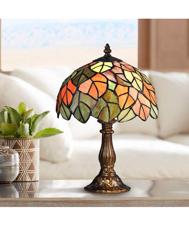 Dale Tiffany Cape Reinga 15" High Bronze Tiffany-Style Accent Lamp