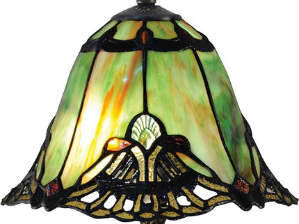 Dale Tiffany Haiawa 16"H Brass and Green Accent Table Lamp