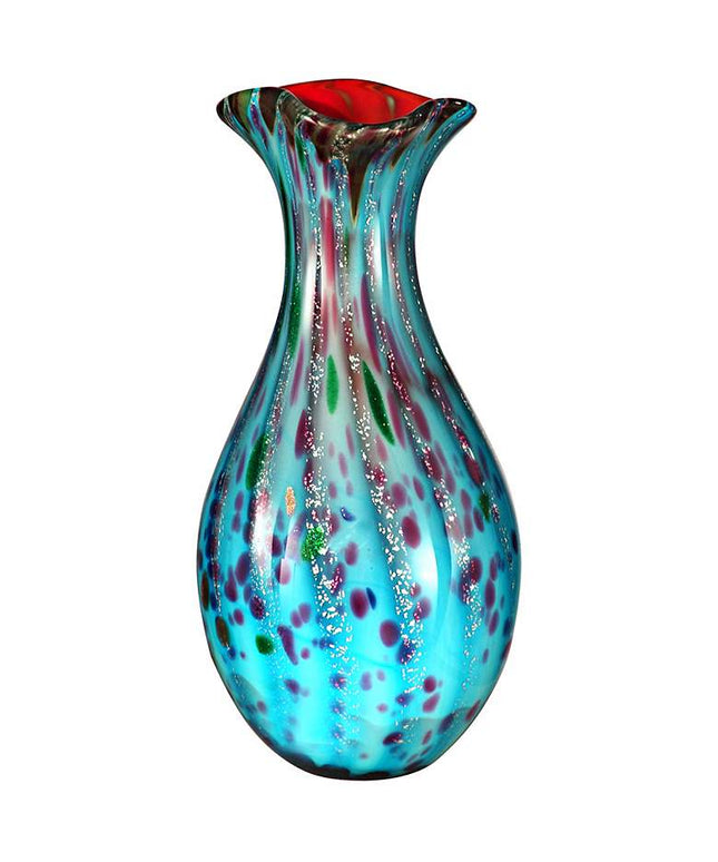 Dale Tiffany Lagood Hand-Blown Art Glass 15 1/2" High Vase