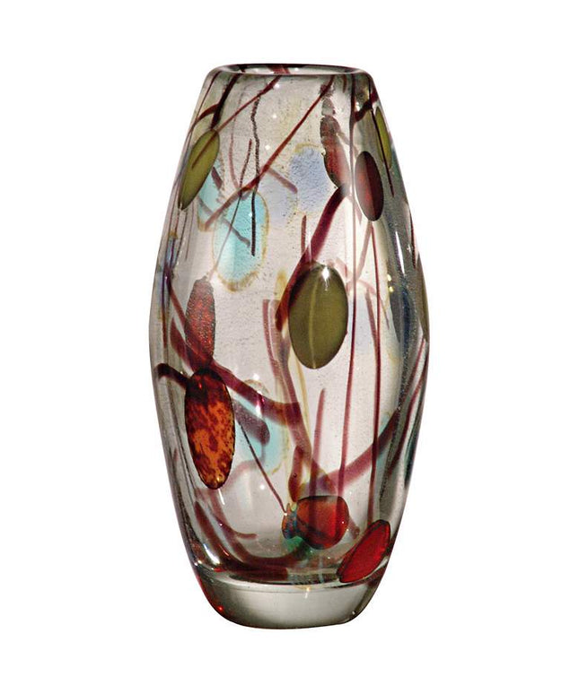 Dale Tiffany Lesley Hand-Blown 9 1/4" High Art Glass Vase
