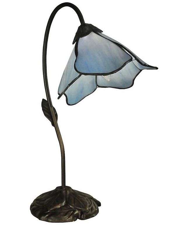 Dale Tiffany Poelking Blue Lily 19" High Art Glass Accent Lamp