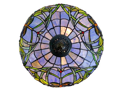 Dale Tiffany Zenia Fieldstone Rose Art Glass Table Lamp