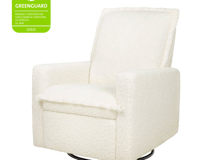 M20977CMSG,Babyletto,Cali Flange Gliding Swivel Recliner in Cream Shearling