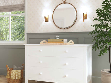 F11526W,Carter's,Morgan 6-Drawer Double Dresser in White