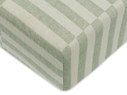 T30535,Babyletto,Moss Stripe Muslin Crib Sheet in GOTS Certified Organic Cotton