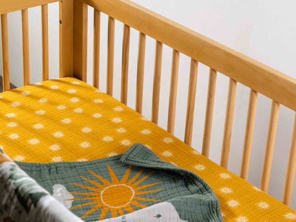 T26935,Babyletto,Golden Hour Muslin Crib Sheet in GOTS Certified Organic Cotton