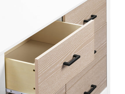 F23226WCWD,Carter's,Radley 6-Drawer Dresser in White & Coastwood