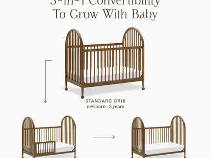 M31401NL,Namesake,Alouette 3-in-1 Convertible Spindle Crib in Natural Walnut