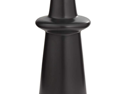 Decker 17 3/4" High Matte Black Ceramic Vase