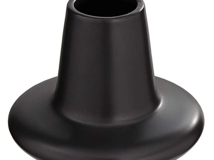 Decker 17 3/4" High Matte Black Ceramic Vase