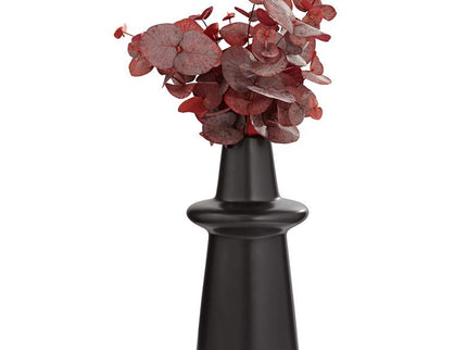 Decker 17 3/4" High Matte Black Ceramic Vase